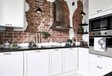 Фото - Кирпичная стена на кухне: материал и дизайн