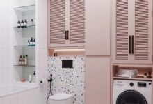 Фото - Интерьер ванной с туалетом и стиральной машиной: 83 фото дизайнов